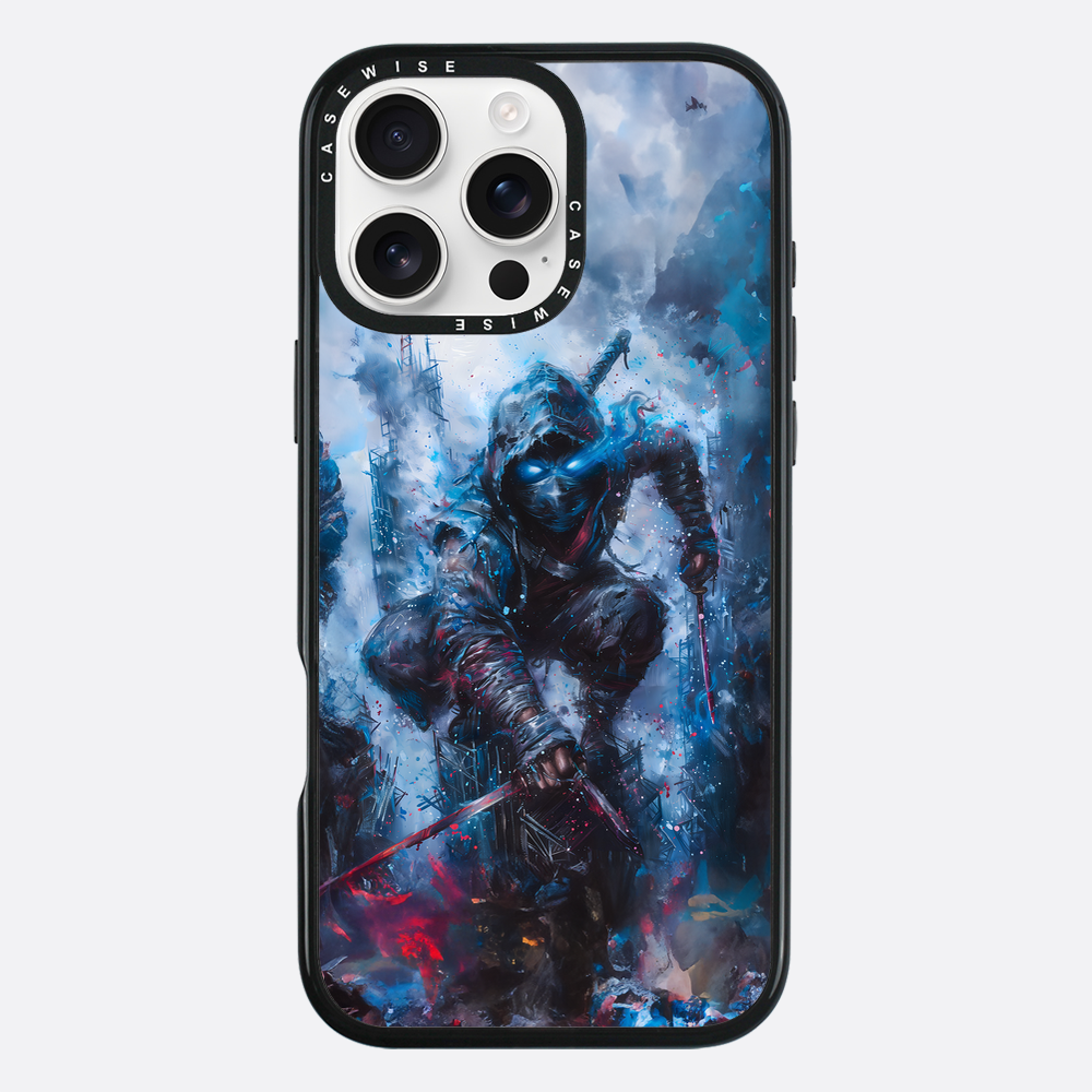 Ninja Samurai in Blue Nebel - Hülle