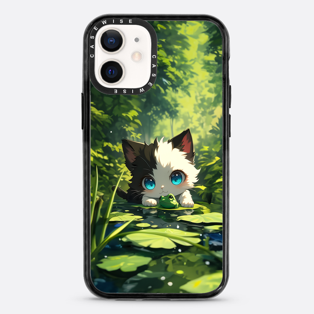 Süße Katze mit Frosch - Hülle
