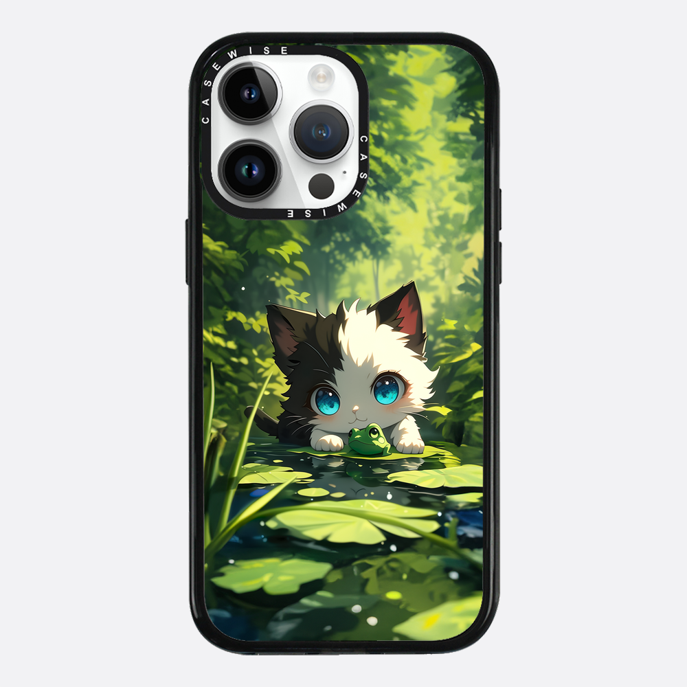 Süße Katze mit Frosch - Hülle