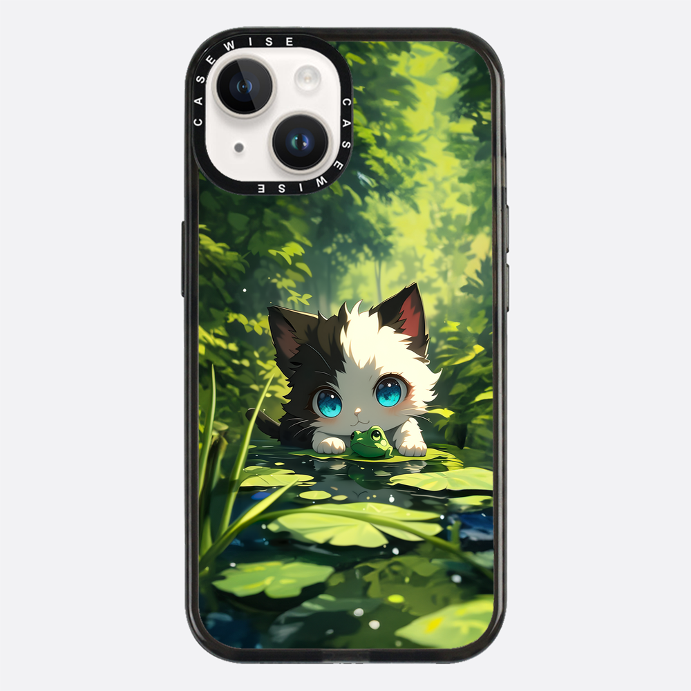 Süße Katze mit Frosch - Hülle