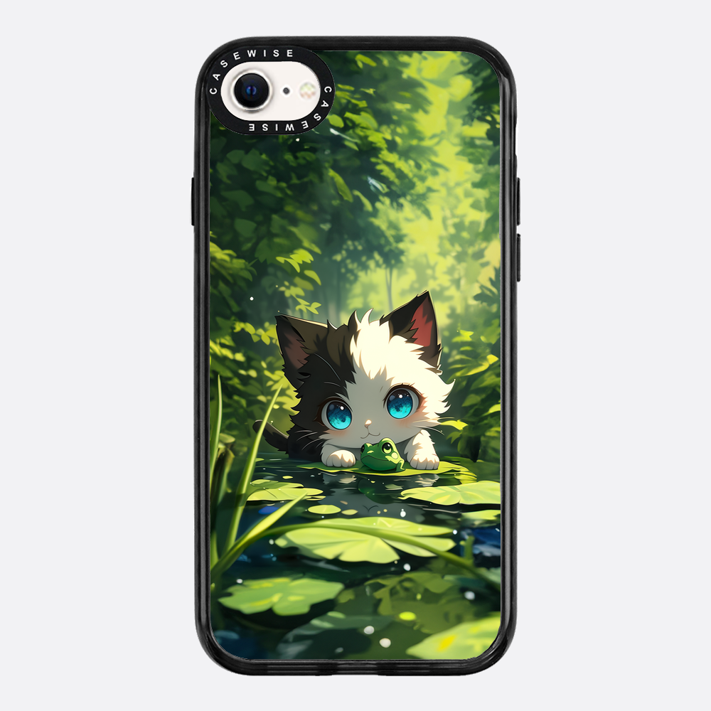 Süße Katze mit Frosch - Hülle