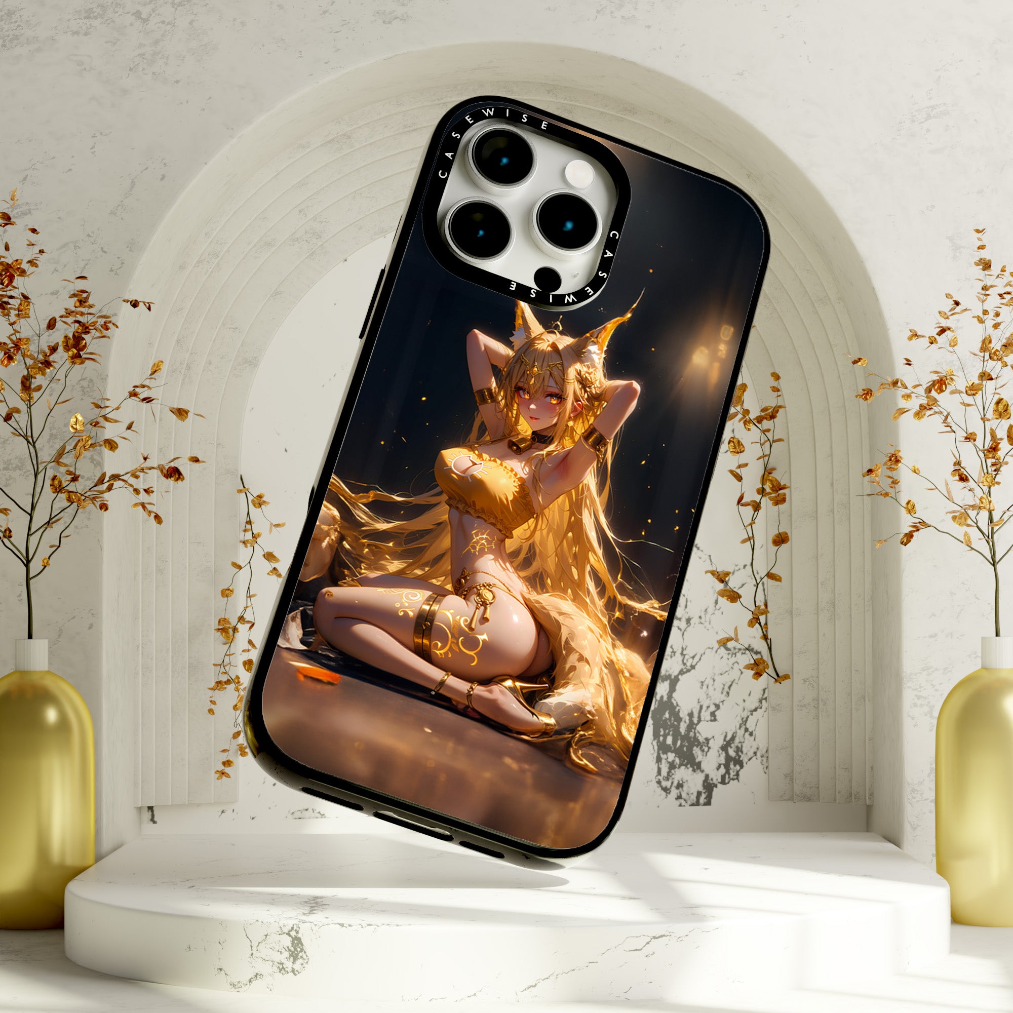 Sexy Fox Anime Girl auf dem Boden - Hülle