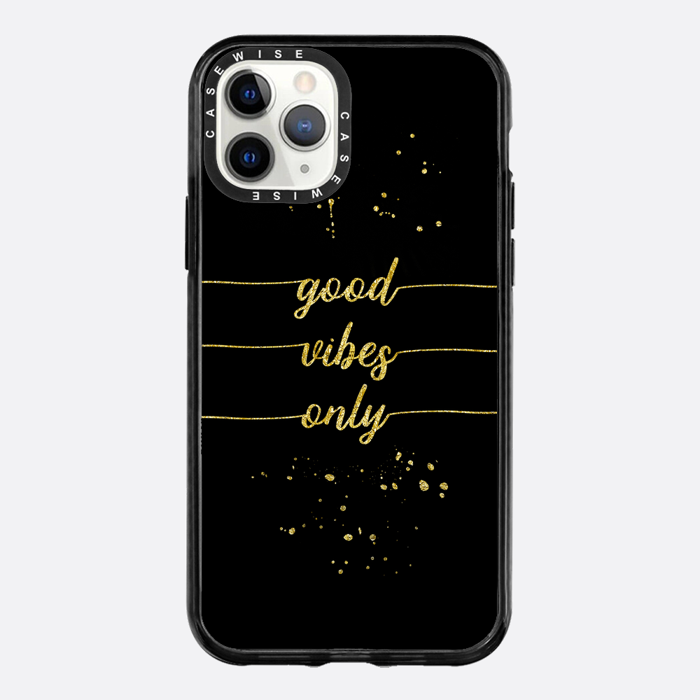 Text Kunst Gold nur gute Stimmung - Hülle