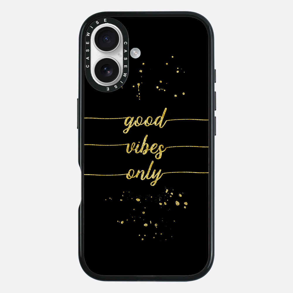Text Kunst Gold nur gute Stimmung - Hülle