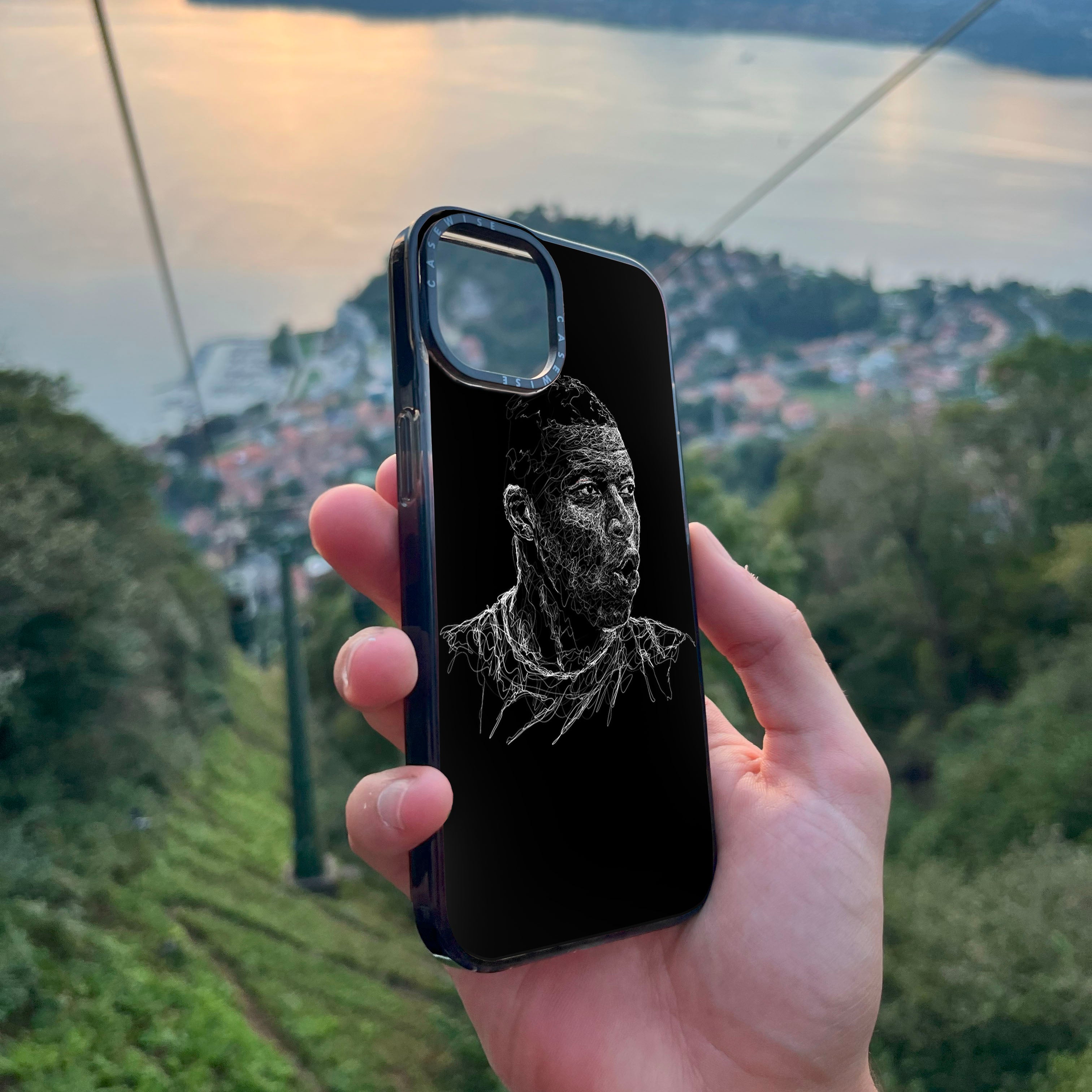 Digital Scribble Art Design, inspiriert von Kylian Mbappe - Hülle