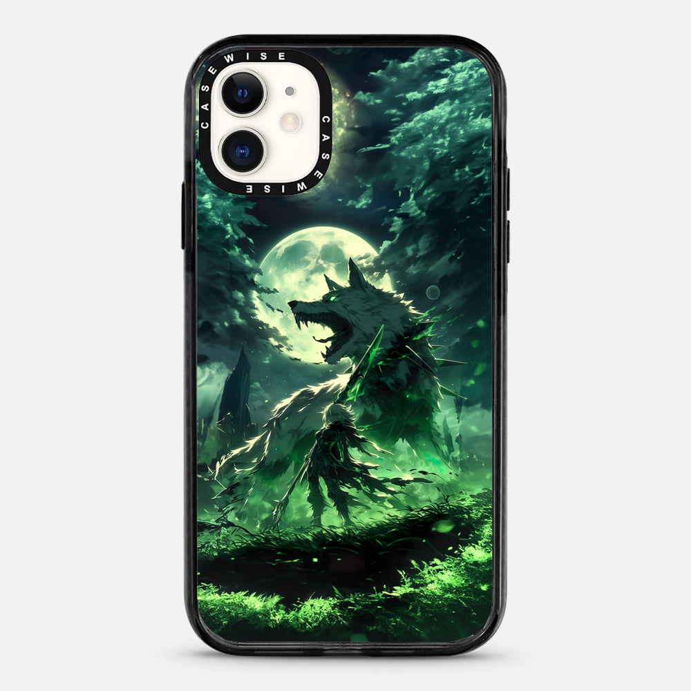 Grüner Wolf Mondlicht - Hülle