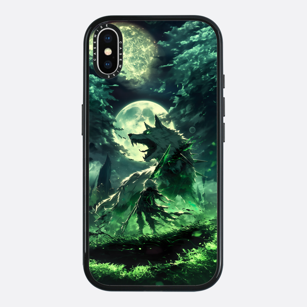 Grüner Wolf Mondlicht - Hülle