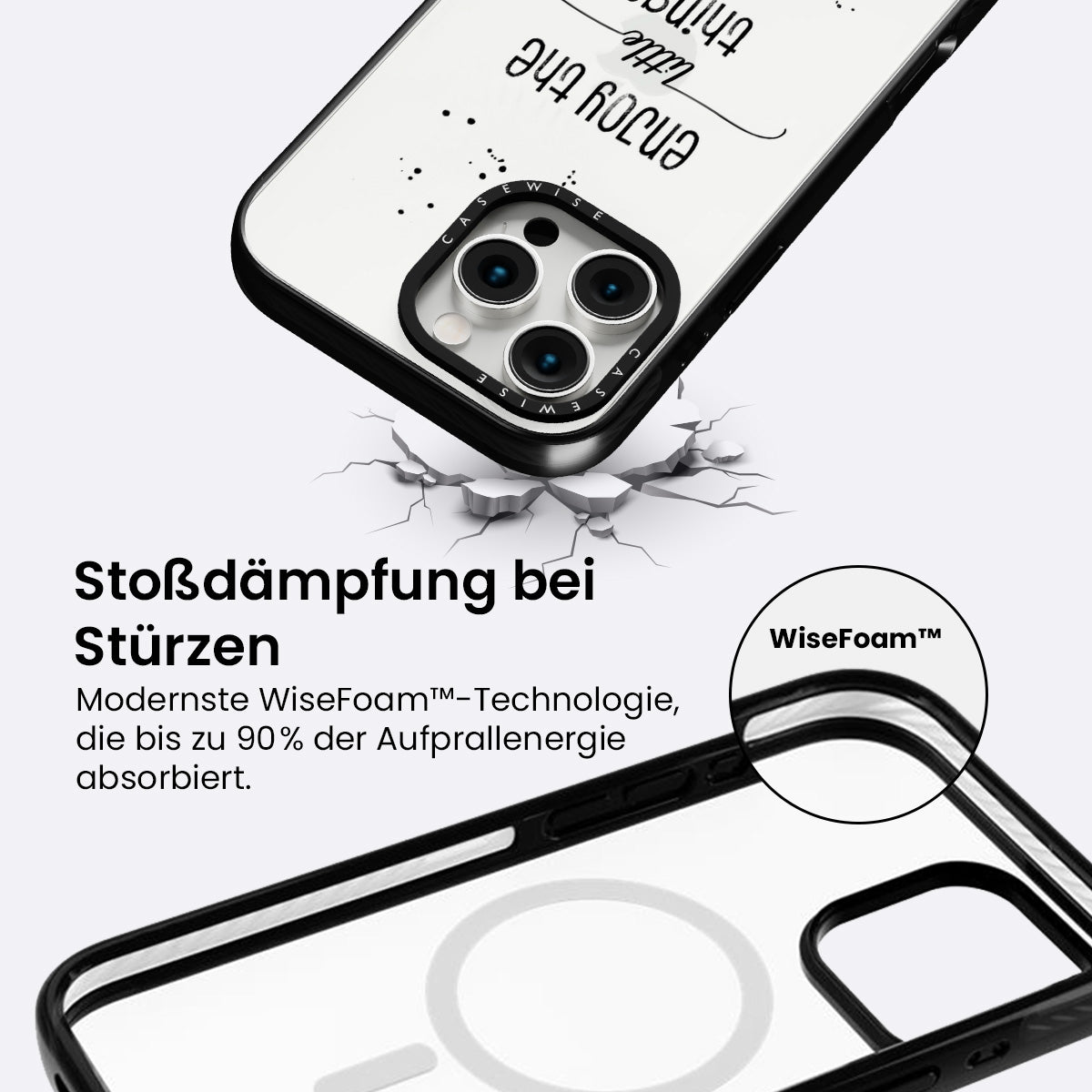 Textkunst genießen Sie die kleinen Dinge - Hülle