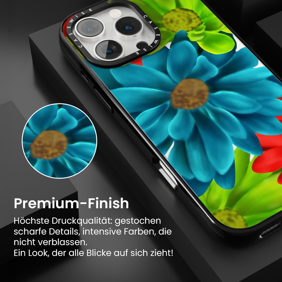 Blumen in ausdrucksstarken Farben - Hülle