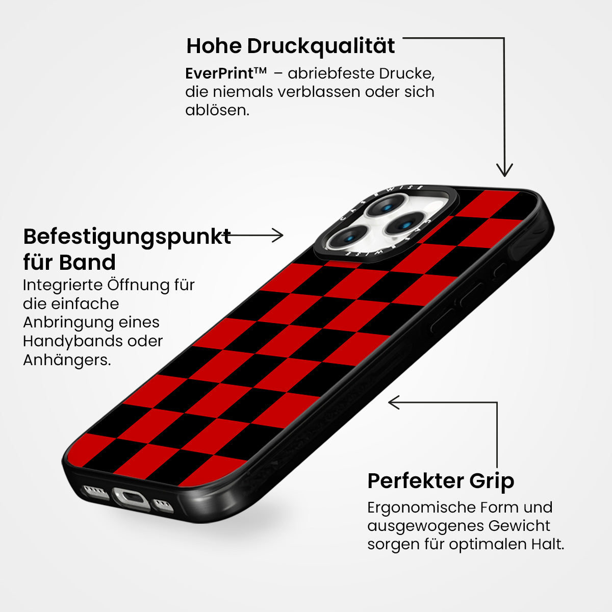 Rotes Schachbrett - Hülle