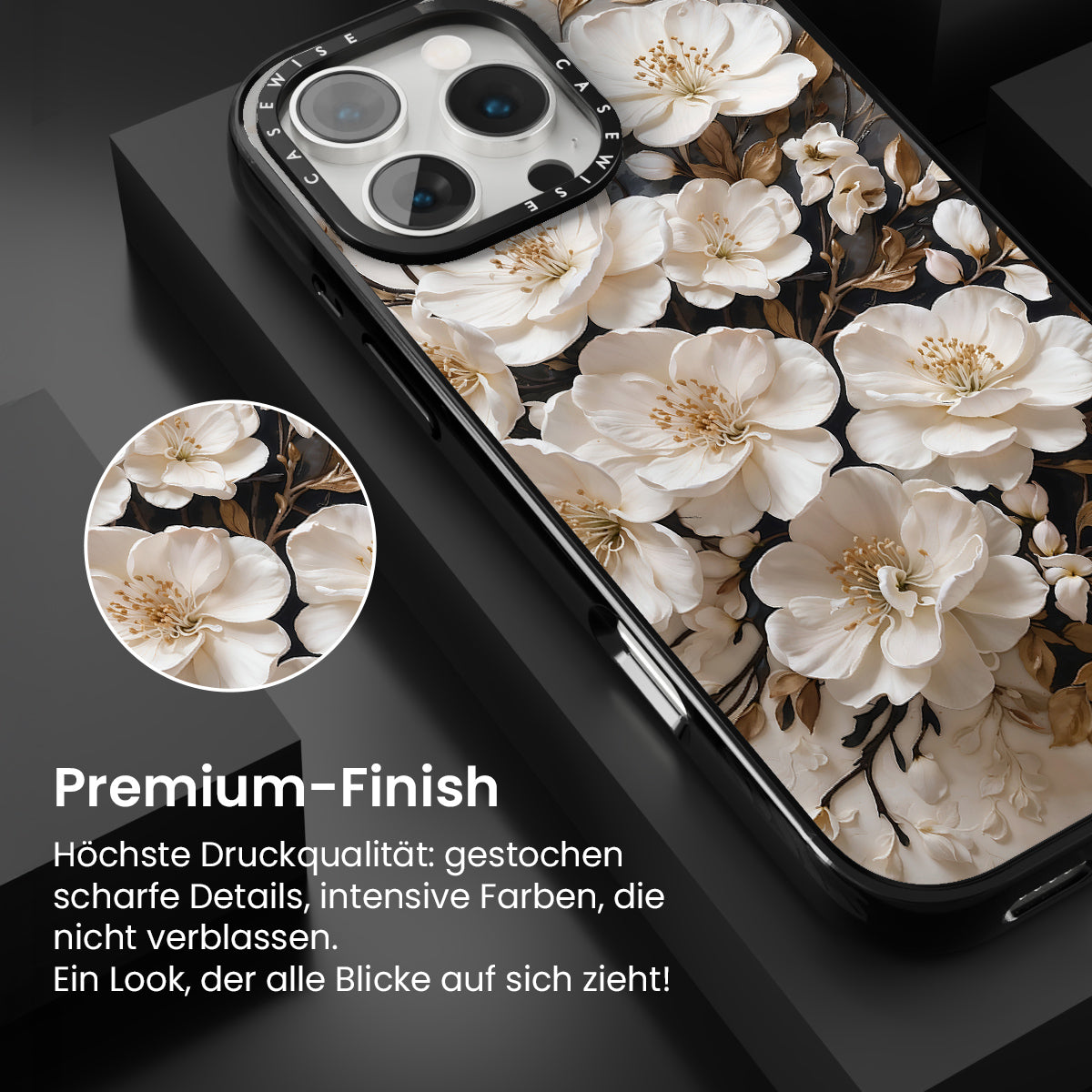 Blühende weiße Blumen. - Hülle