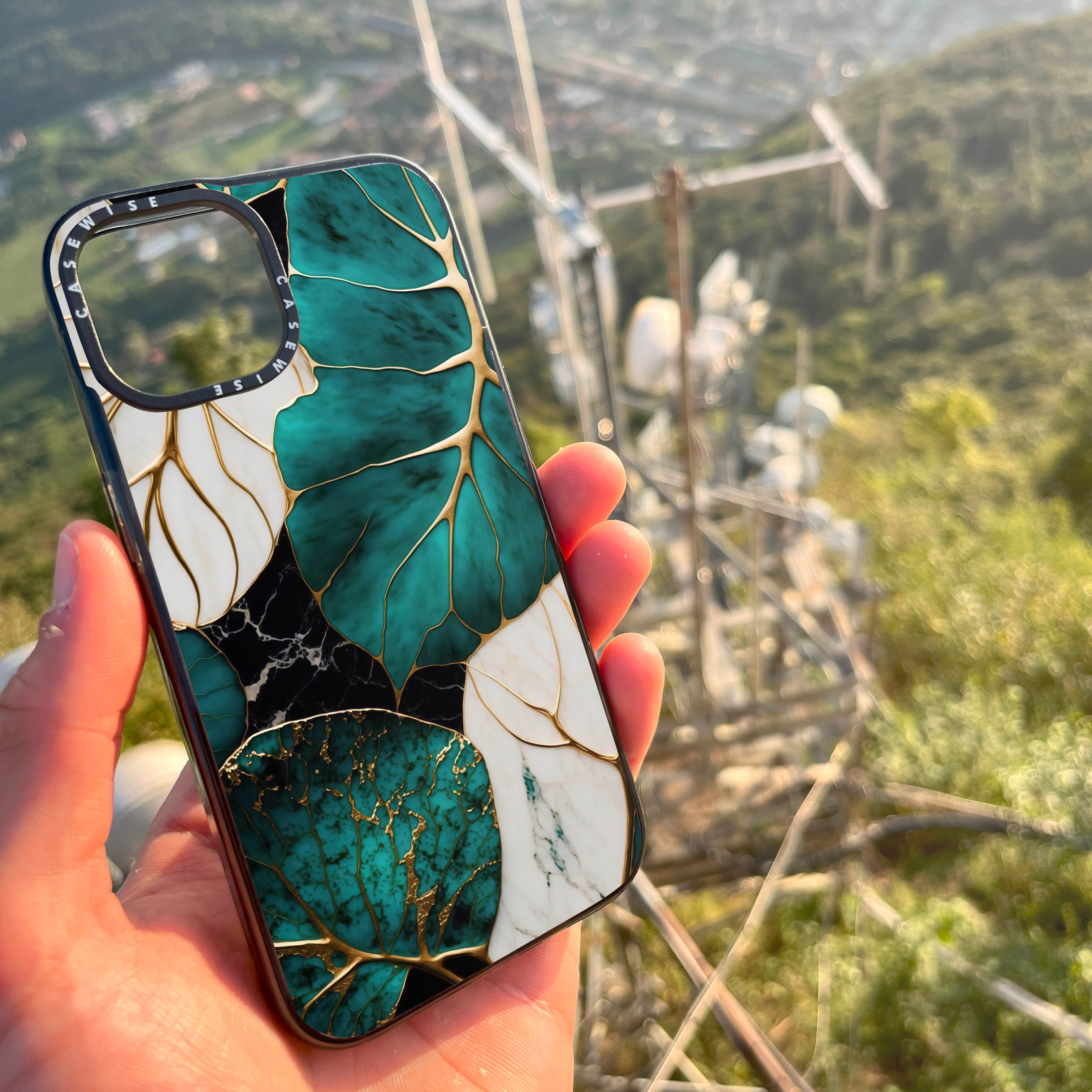 Abstrakte botanische Kintsugi - Hülle