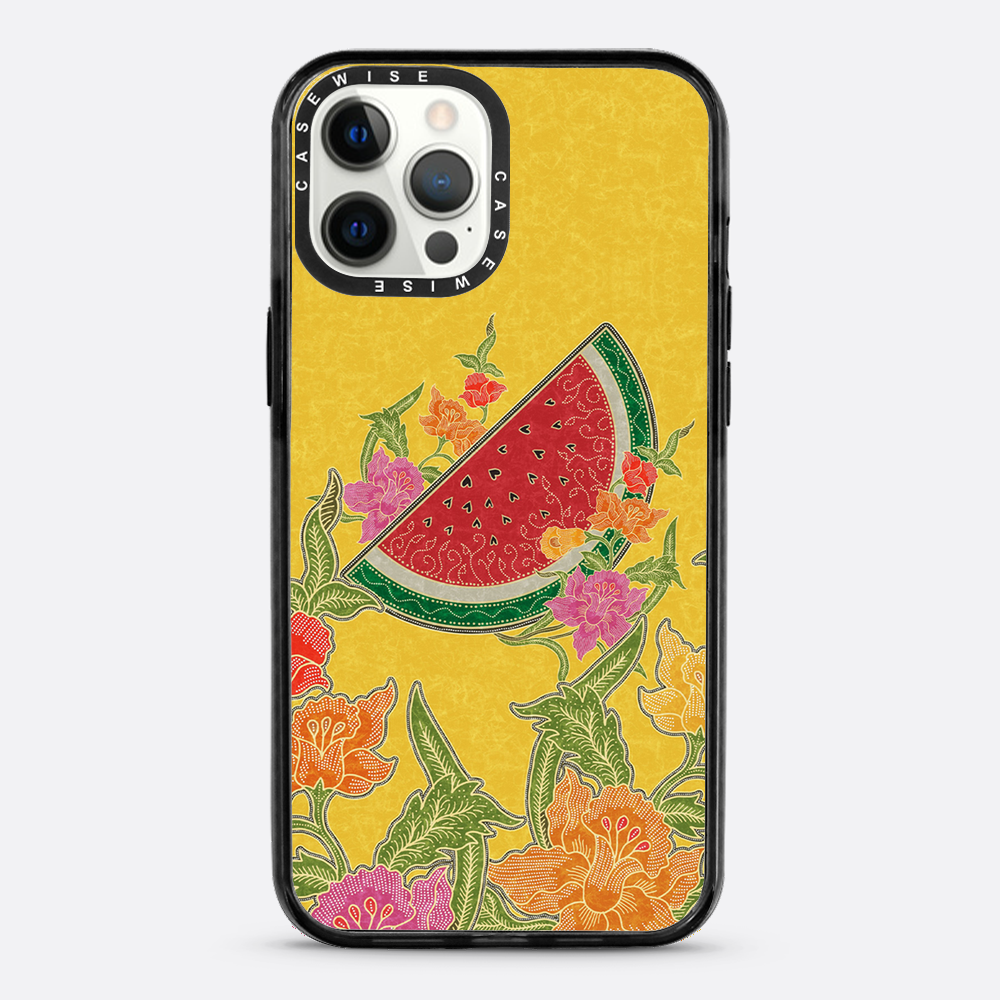 Wassermelone und Blumen - Hülle