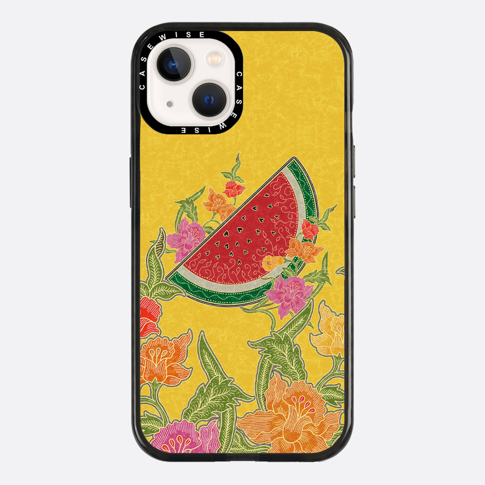 Wassermelone und Blumen - Hülle