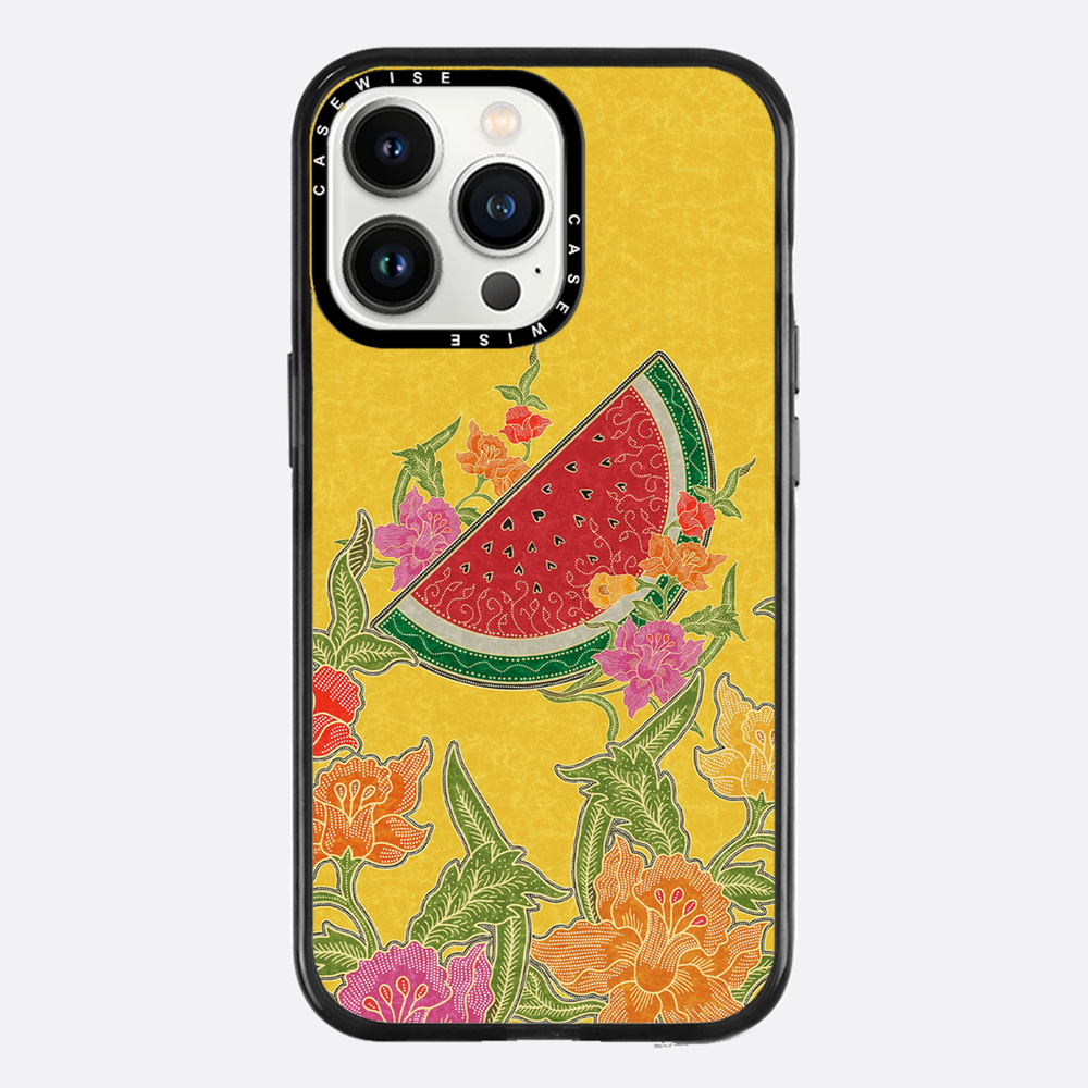 Wassermelone und Blumen - Hülle
