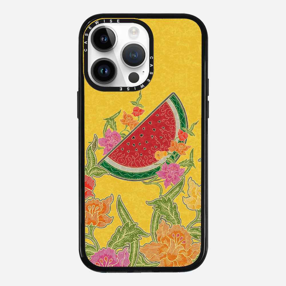 Wassermelone und Blumen - Hülle