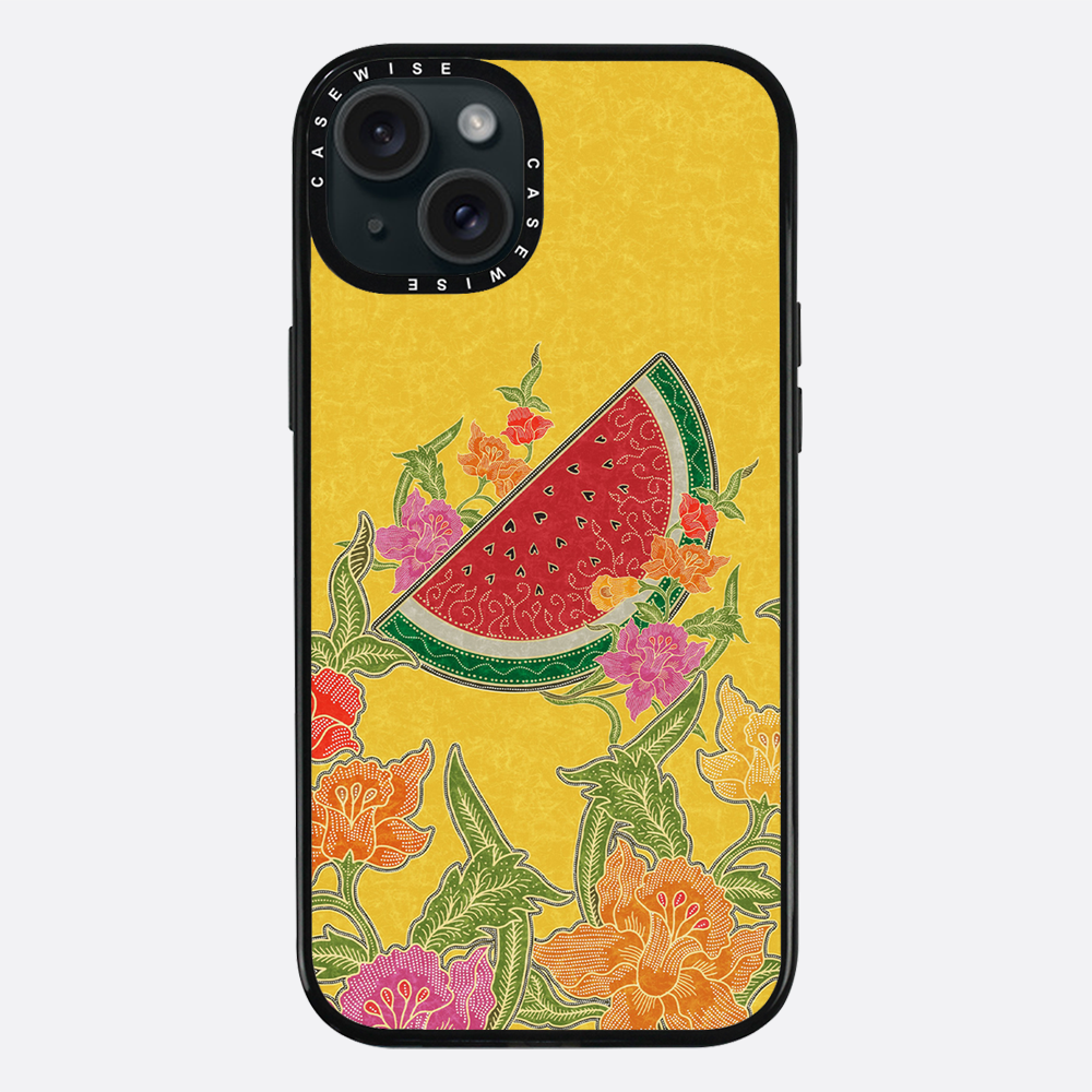 Wassermelone und Blumen - Hülle