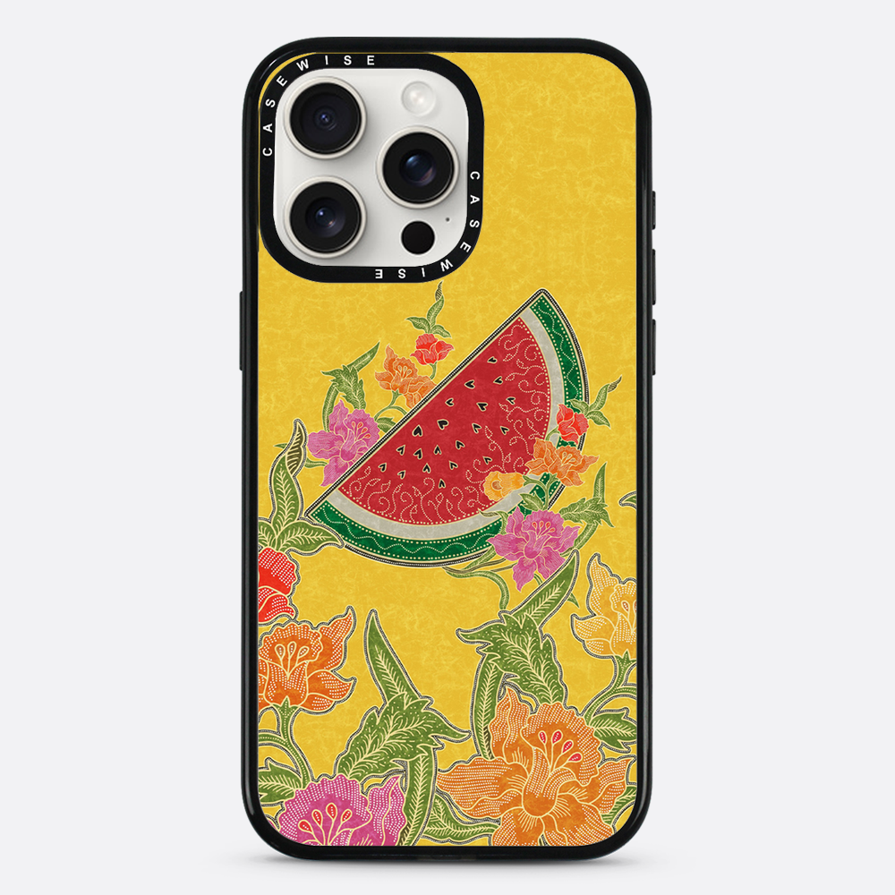 Wassermelone und Blumen - Hülle