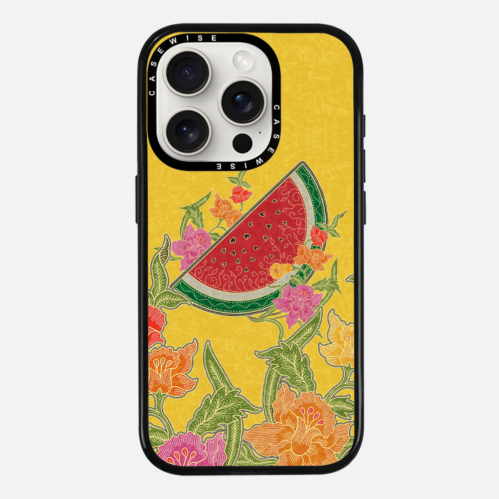 Wassermelone und Blumen - Hülle