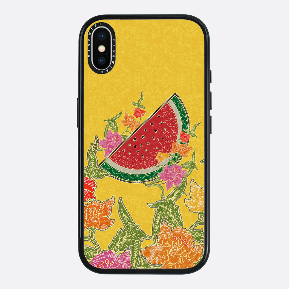 Wassermelone und Blumen - Hülle