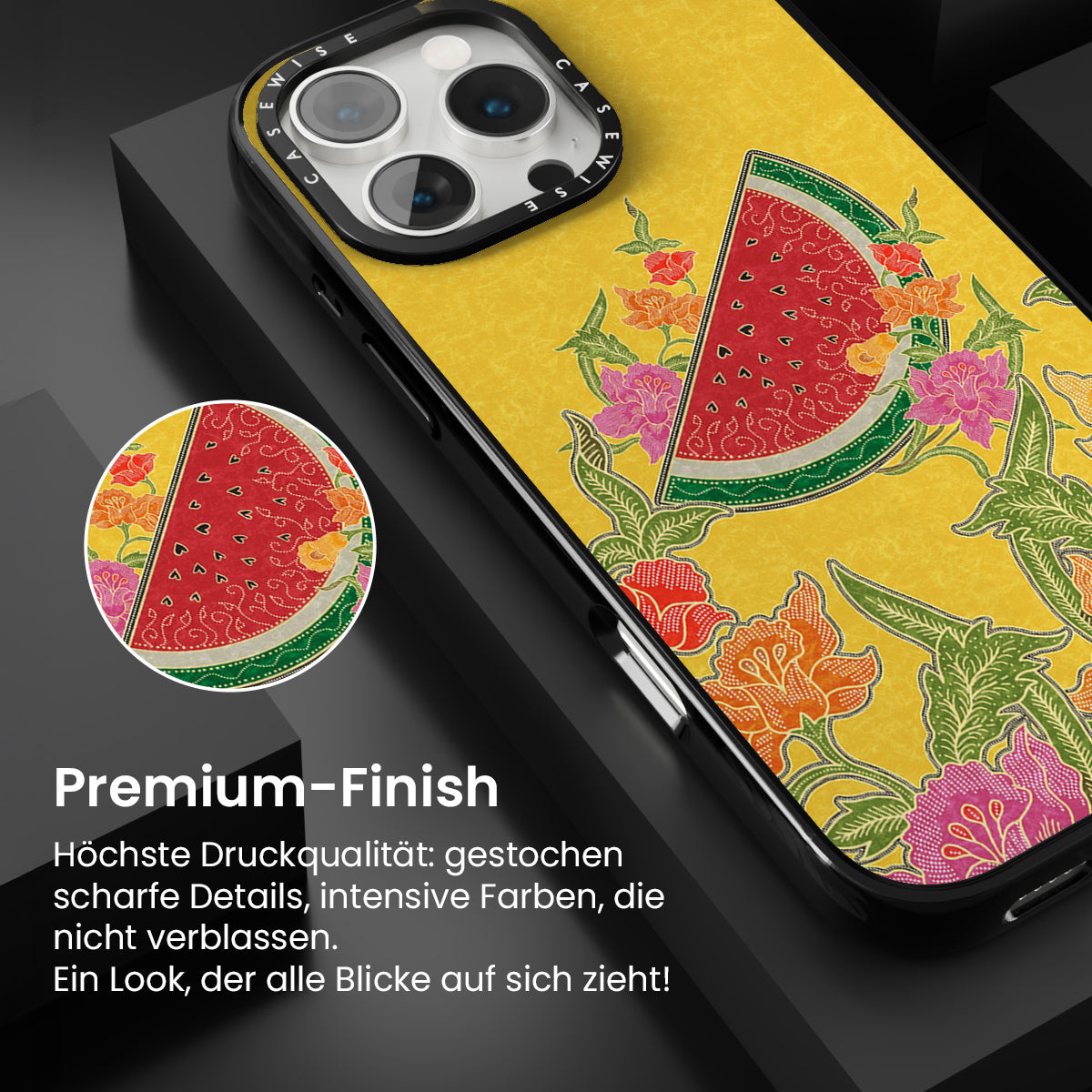 Wassermelone und Blumen - Hülle