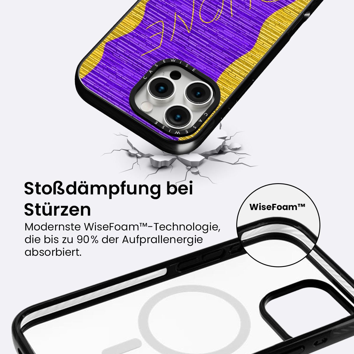 Wand mit dem Inschrift Telefon - Hülle