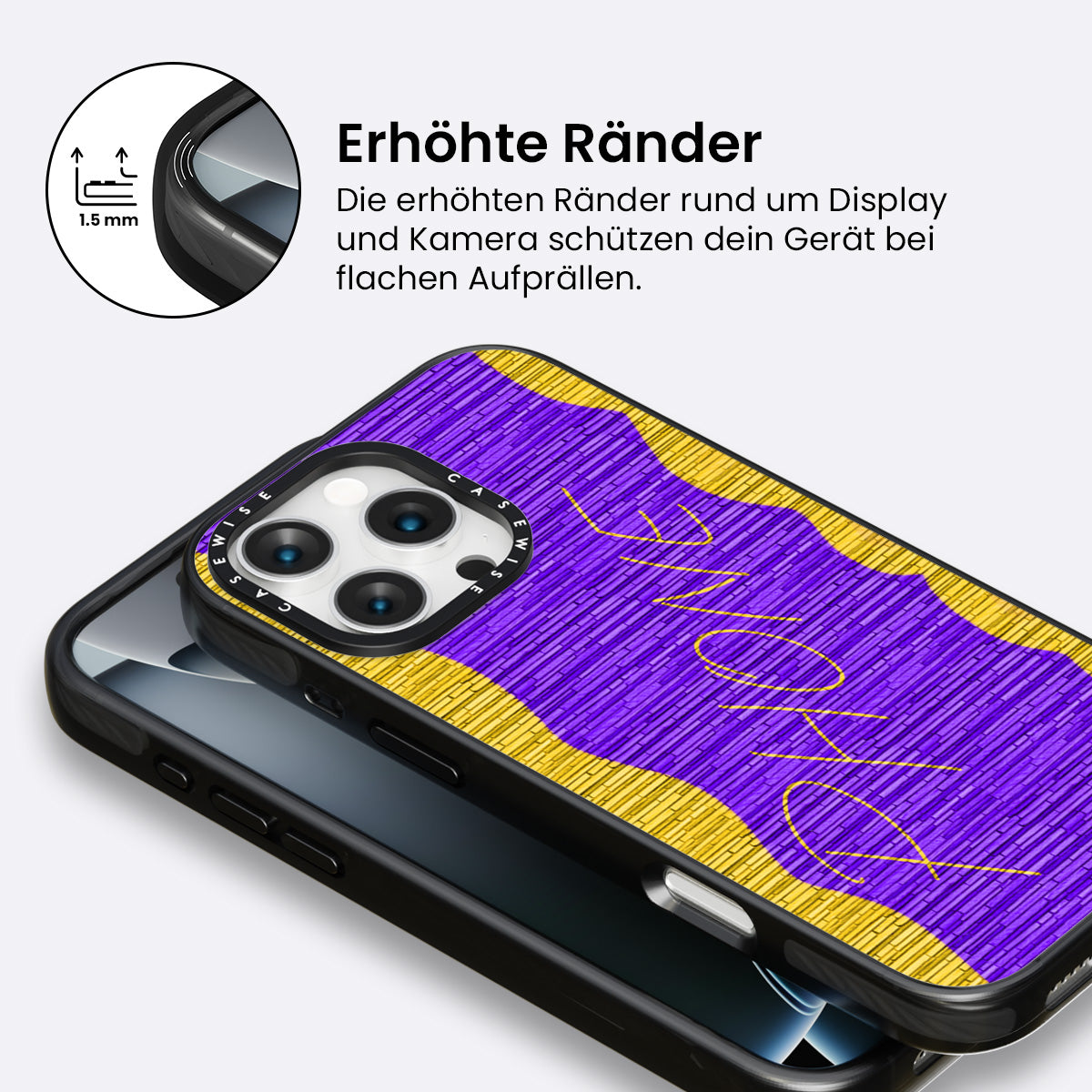Wand mit dem Inschrift Telefon - Hülle