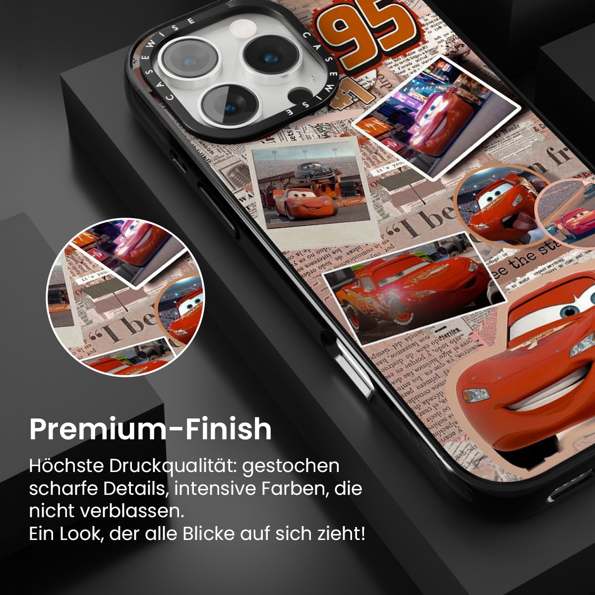 Zickzack McQueen - Retro -Stil - Hülle