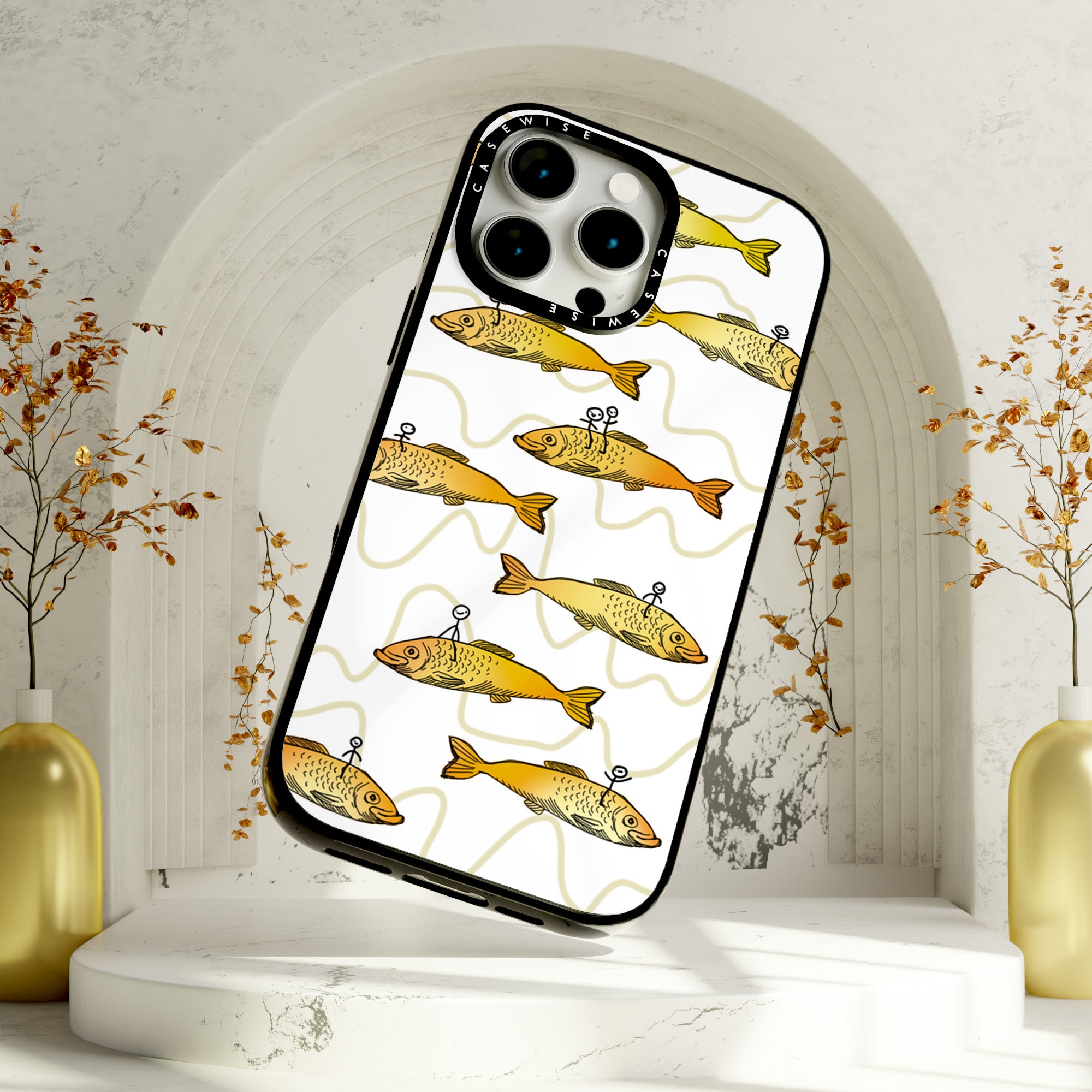 Stöcke am Fisch - Hülle